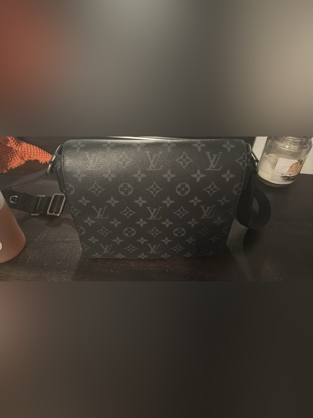 Louis Vuitton Messenger Bag in Black Monogram Eclipse Pattern